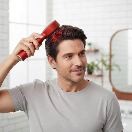 DERMAROOT – Wenn jedes Haar im Waschbecken dein Herz sinken lässt, gibt dir der Rotlichtkamm die Kontrolle zurück