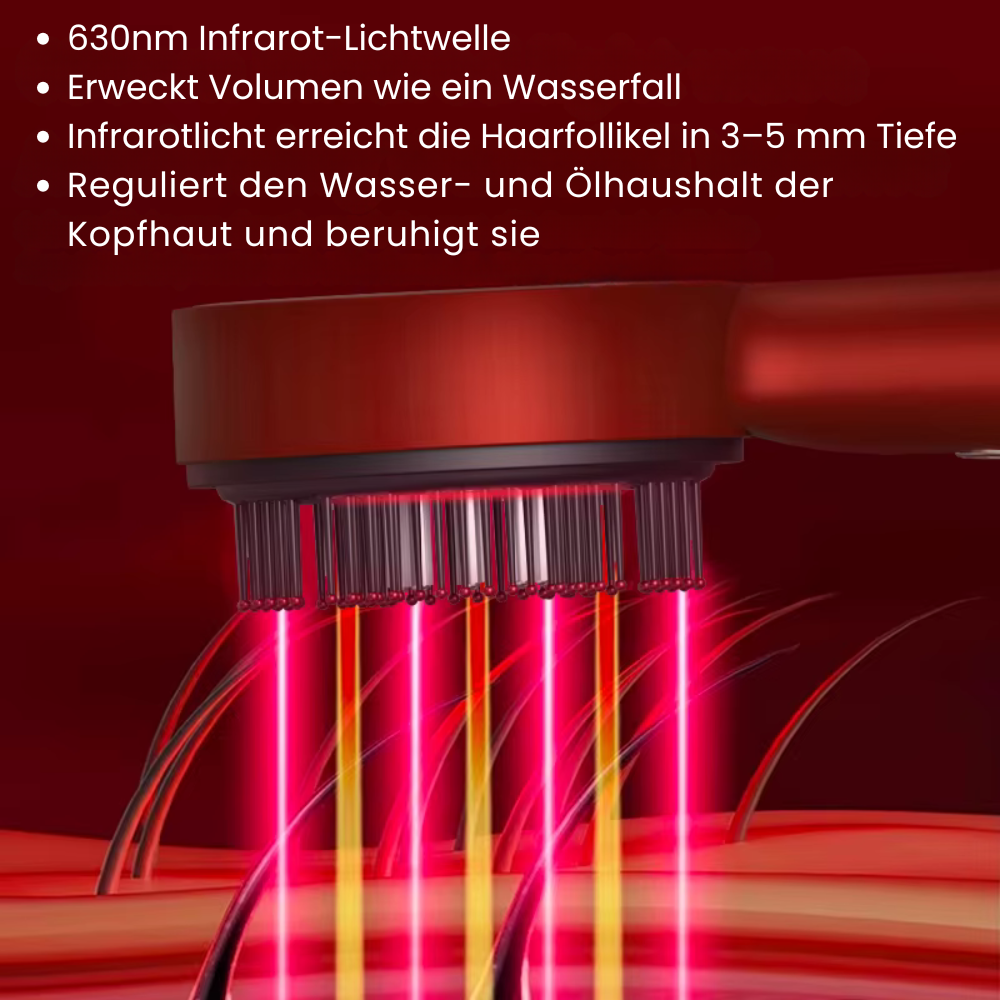 DERMAROOT – Wenn jedes Haar im Waschbecken dein Herz sinken lässt, gibt dir der Rotlichtkamm die Kontrolle zurück