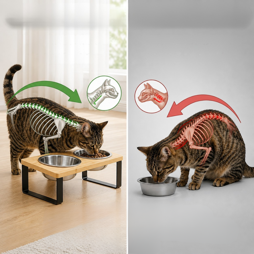 CatEat - Ergonomischer Napf für eine natürliche Fressposition und weniger Belastung für Nacken und Rücken