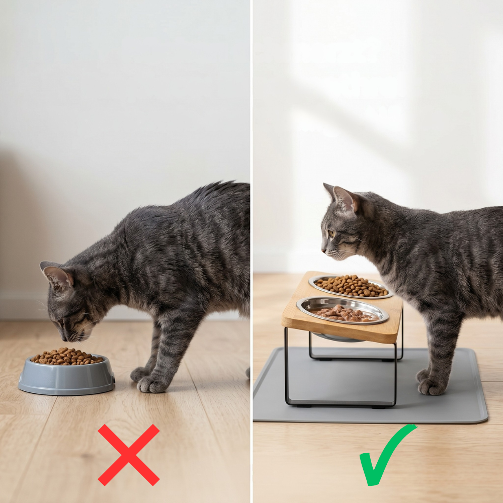 CatEat - Ergonomischer Napf für eine natürliche Fressposition und weniger Belastung für Nacken und Rücken