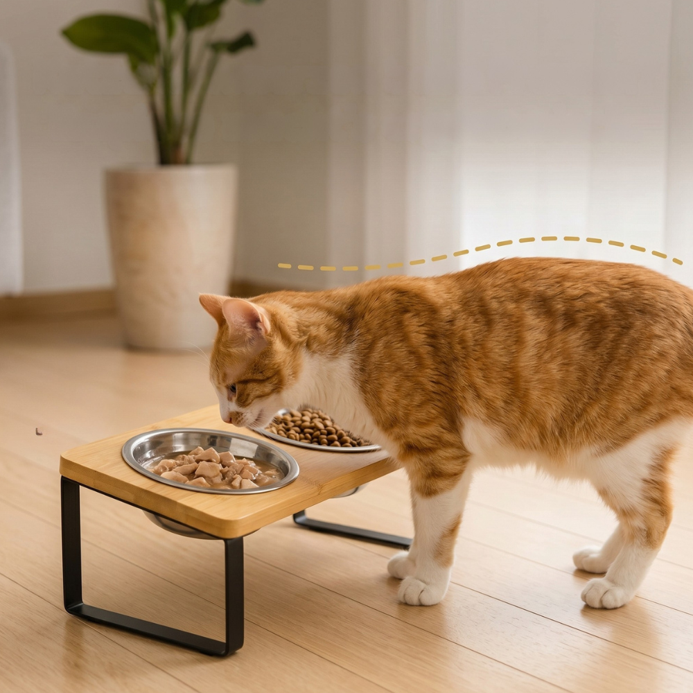 CatEat - Ergonomischer Napf für eine natürliche Fressposition und weniger Belastung für Nacken und Rücken