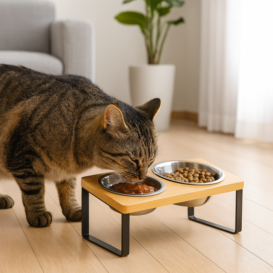 CatEat - Ergonomischer Napf für eine natürliche Fressposition und weniger Belastung für Nacken und Rücken