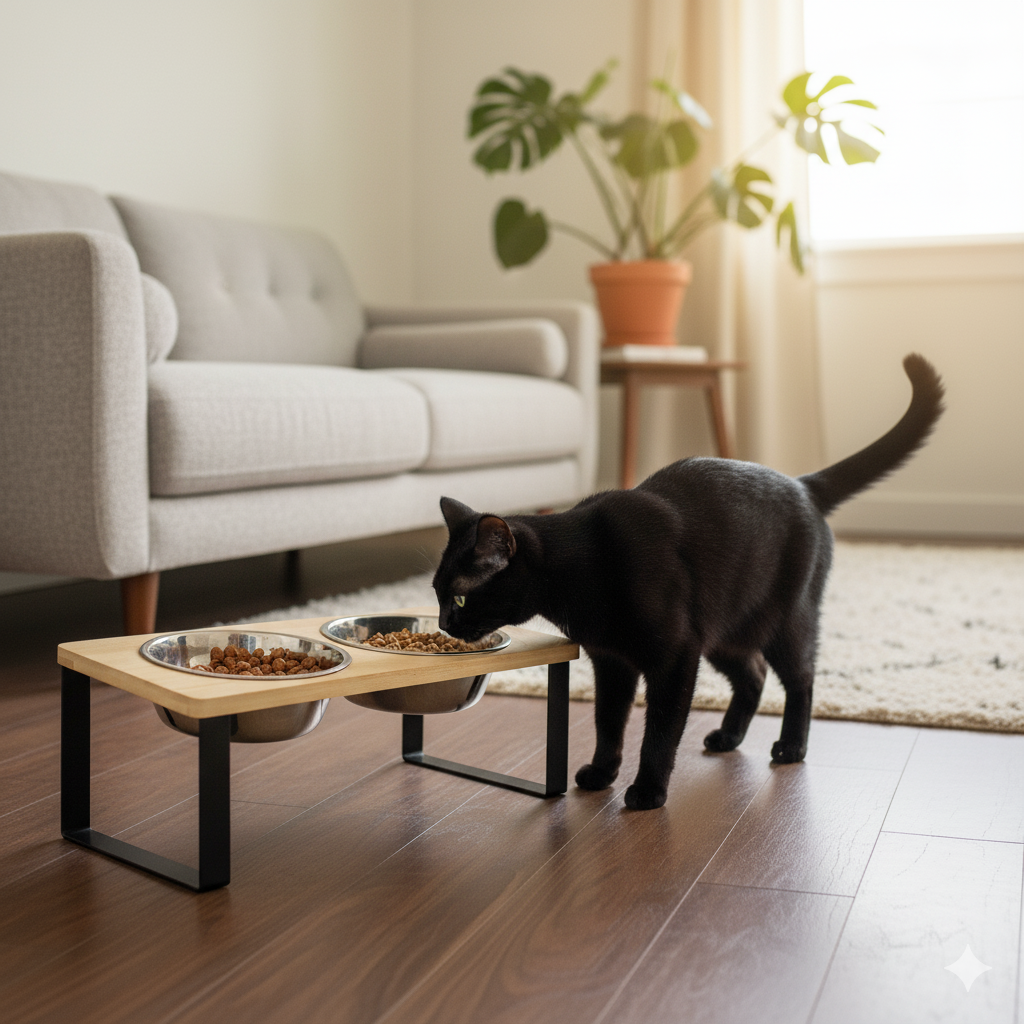 CatEat - Ergonomischer Napf für eine natürliche Fressposition und weniger Belastung für Nacken und Rücken