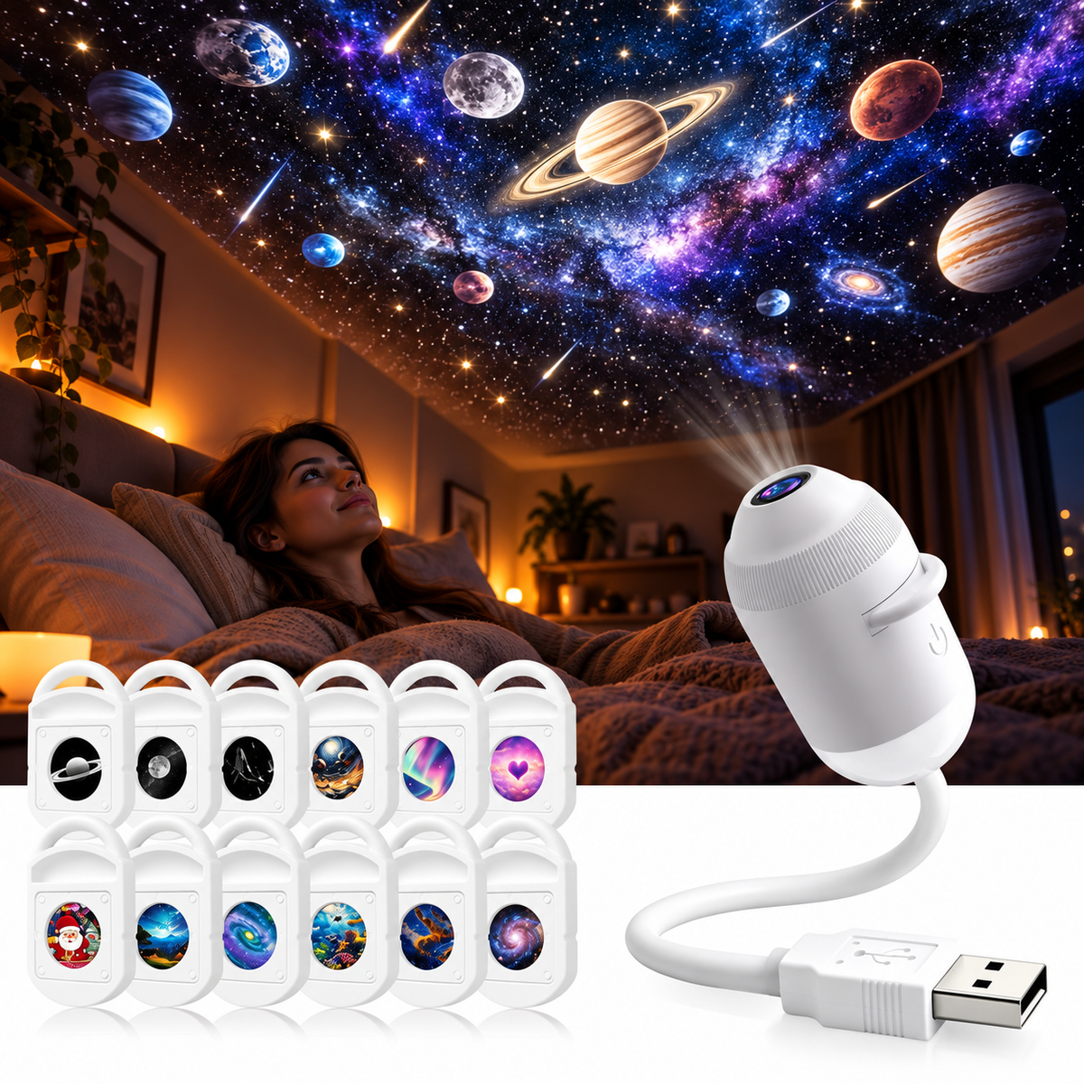 Lunara -  Lass den Stress nicht bis ins Bett, sondern verschwinde unter deinem eigenen Sternenhimmel